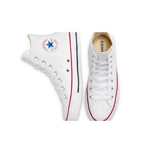 Converse Chuck Taylor Hi Leather White Unisex - Tenisice Converse - Bijela - 132169C-4UK - Size: 4