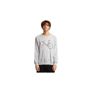 Dedicated Sweatshirt Malmoe Color Bike Grey Melange Muškarci - Dukserice i džemperi s kapulja Dedicated - Siva - 16348-L - Size: L