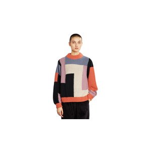 Dedicated Sweater Knitted Rutbo Blocks Multi Berry Žene - Dukserice i džemperi s kapulja Dedicated - Velikobojan - 20009-M - Size: M