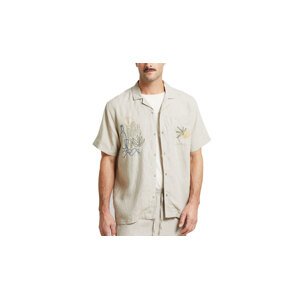 Dedicated Shirt Marstrand Linen Emb Ecru Muškarci - košulja Dedicated - Bezbojan - 21880-L - Size: L