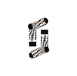 Happy Socks Beatles Dots Unisex - Nogavice Happy Socks - Bijela - BEA01-9100-4-7 - Size: 4-7