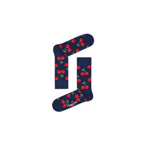 Happy Socks Cherry Sock Unisex - Nogavice Happy Socks - Crna - CHE01-6050-4-7 - Size: 4-7