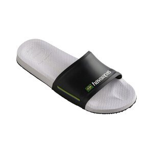 Havaianas Slide Brasil White/Black Unisex - Sandale Havaianas - Siva - H4142616-0128-BRA-37/38 - Size: BRA-37/38
