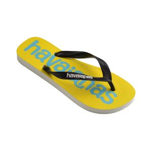 Havaianas Top Logomania 2 White Black Muškarci - Flip Flop Havaianas - Žuta - H4145741-0128-BRA-41/42 - Size: BRA-41/42