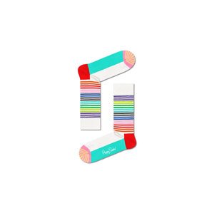Happy Socks Half Stripe Sock Unisex - Nogavice Happy Socks - Velikobojan - HAS01-1301-7.5-11.5 - Size: 7.5-11.5