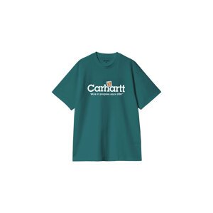 Carhartt WIP S/S Label Script T-Shirt Malachite Muškarci - Majice Carhartt WIP - Zelena - I034421_2M1_XX-L - Size: L