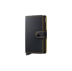 Secrid Miniwallet Matte Black & Ochre Unisex - Novčanik Secrid - Crna - MM-Black-Ochre-One-size - Size: One size