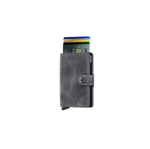 Secrid Miniwallet Vintage Grey Black Unisex - Novčanik Secrid - Crna - MV-Grey-Black-One-size - Size: One size