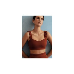 Norba Ruffle Wave Bra Sienna Žene - Dolje Norba Clothing - Smeđa - NRB-RWB-SN-XS - Size: XS
