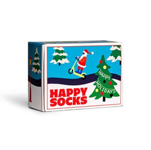Happy Socks 2-Pack Happy Holidays Socks Gift Set Unisex - Nogavice Happy Socks - Velikobojan - P000325-4-7 - Size: 4-7