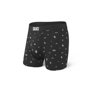 Saxx Vibe Boxer Brief Black Eye Chart  Muškarci - Dolje Saxx - Crna - SXBM35BEY-S - Size: S