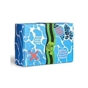 Happy Socks 4-Pack Gift Set Muškarci - Nogavice Happy Socks - Velikobojan - XWWF09-0201-4-7 - Size: 4-7