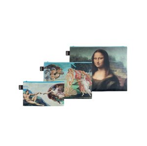 Loqi Michelangelo, Botticelli, Da Vinci Recycled Zip Pockets Unisex - Ruksaci i torbe LOQI - Velikobojan - ZP.MU.MR-One-size - Size: One size